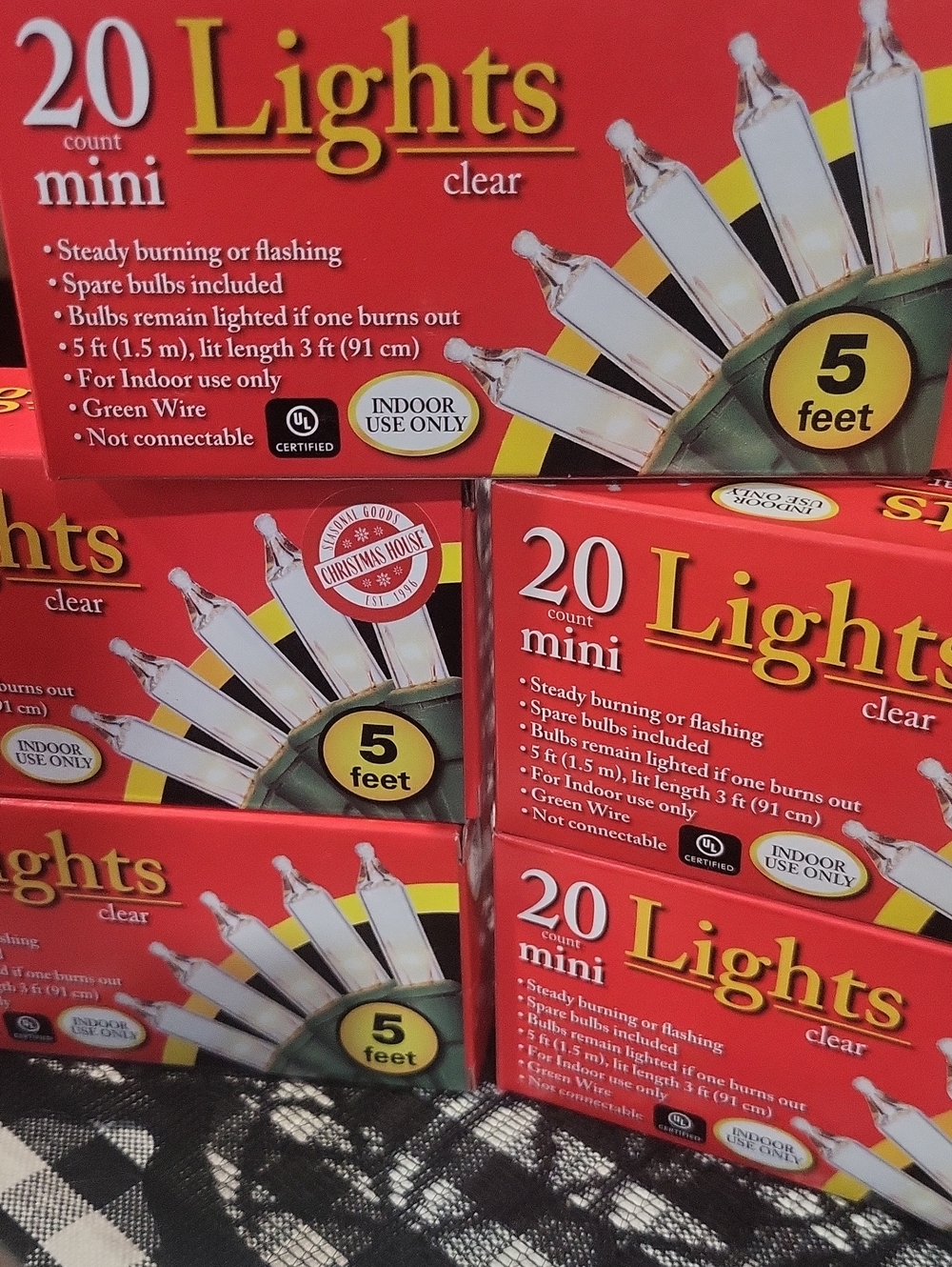 ✨️ Clear Mini String Lights - 20 Count, 5 Feet - Red Box - Picture 2 of 2